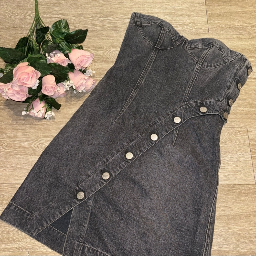 Jean Atelier Denim Button-Up Dress